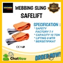 Webbing Sling Belt / Tali Angkat 10 Ton x 8 Meter SAFELIFT Double Ply