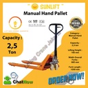 Hand Pallet Manual SUN-Lift 2500 Kg / 2.5 Ton Lebar Garpu Standart