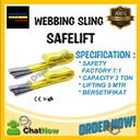 Webbing Sling Belt / Tali Angkat 3 Ton x 5 Meter SAFELIFT Double Ply