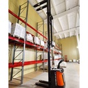 HAND STACKER ELECTRIC CAP 1.6 TON TINGGI 3.4 m s/d 5.3m MERK NOBLELIFT HAND STACKER FULL ELECTRIC BERKWALITAS BAGUS