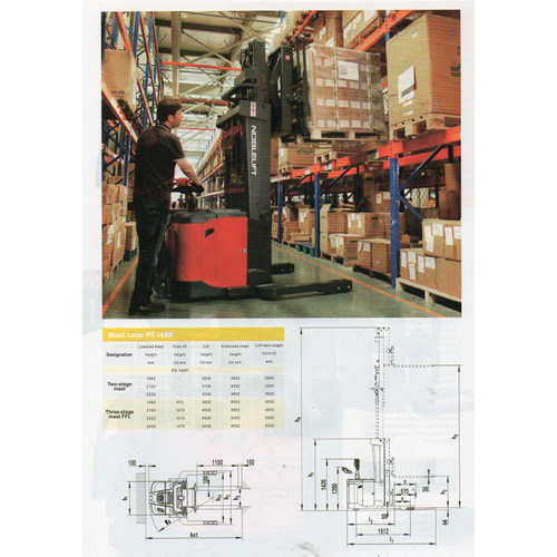 hand stacker reach stacker electric RM cap 1.5 ton H 4.5 m noblelift