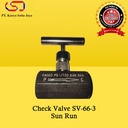Manually Operated Check Valve SV-66-3 Sun Run