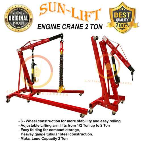SUN-Lift Engine Crane Shop Crane 2 Ton