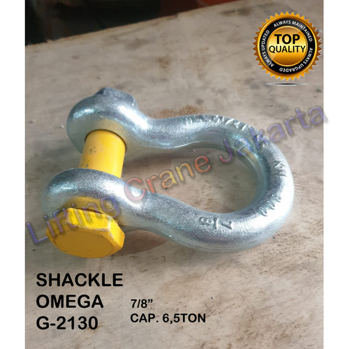 Segel Bow Shackle Omega G2130 6.5 Ton - 7/8" Mur Baut