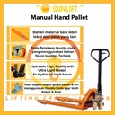Hand Pallet Manual SUN-Lift 5000 Kg / 5 Ton Lebar Garpu Standart