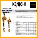 KENICHI Lever Block Lever Hoist Kotrek Rantai cap. 6 Ton x 1,5 Mtr