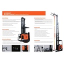 Reach truck forklift garpu double deep 1.5 Ton tinggi 10 m Noblelift