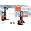 Reach truck forklift garpu double deep 1.5 Ton tinggi 10 m Noblelift