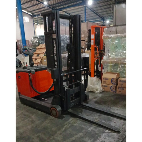 Stacker Electric tipe RM Noblelift cap 1.5 ton tinggi 4.5 m bisa open pallet