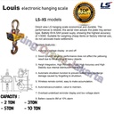 Crane Scale Timbangan Gantung Digital Cap 10 Ton Model LS - XS