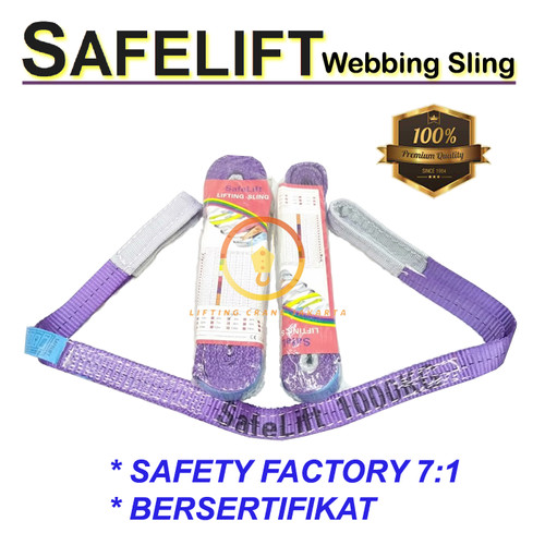 Safety Belt / Webbing Sling capacity 1 Ton SAFELIFT SF 7:1