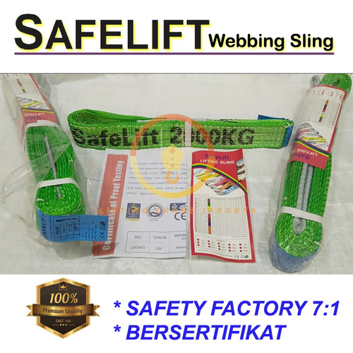 Webbing Sling / Safety Belt Capacity 2 Ton SAFELIFT SF 7:1