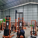 Electric Stacker 1.5 ton 4  meter Merk Hand LIft - Full Electric Stacker Kapasitas 1.5 Ton Tinggi Angkat 4 Meter