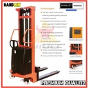 Semi Electrik Hand Stacker 1 ton 1.6 Meter Merk HAND LIFT - Semi Electrik Stacker Kapasitas 1 Ton Tinggi Angkat 1.6 Meter