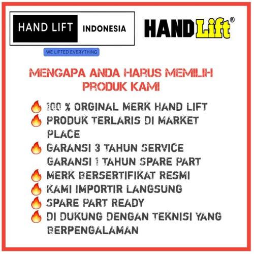 Semi Electrik Hand Stacker 1 ton 1.6 Meter Merk HAND LIFT - Semi Electrik Stacker Kapasitas 1 Ton Tinggi Angkat 1.6 Meter