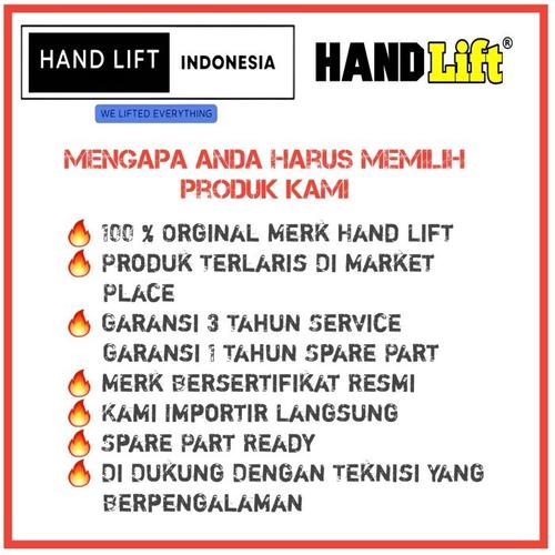 Hand Pallet 3 Ton Lebar 550 mm Merk HAND LIFT