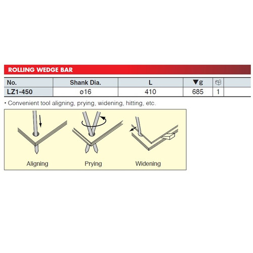 ROLLING WEDGE BAR / LINGGIS KTC LZ1-450