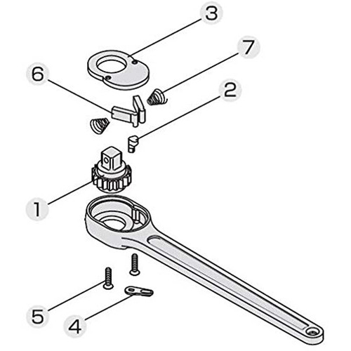KUNCI RATCHET HANDLE TONE SQUARE 1/2 CODE 371.Tone