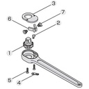 KUNCI RATCHET HANDLE TONE SQUARE 1/2 CODE 371.Tone