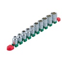 PAKET KUNCI SHOCK SET KTC 10 PC KEMBANG 6 SQUARE 1/2 08-24