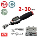 Digital Ratchet Small Torque 3/8 Inch, 2-30NM KTC GEK030-C3A