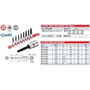 Kunci Shock L Bintang SET isi 8 Pc KTC Sq 3/8 TBT308T