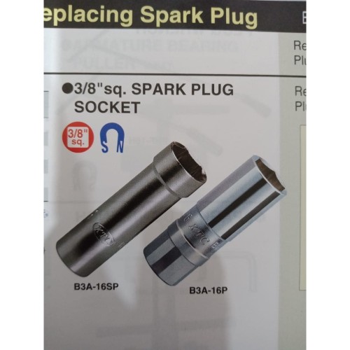 KUNCI BUSI KTC / SPARK PLUG SOCKET SQ 3/8 UKURAN B3A-20.8P