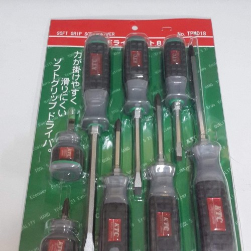 Obeng Set 8pcs Gagang Karet TPMD18