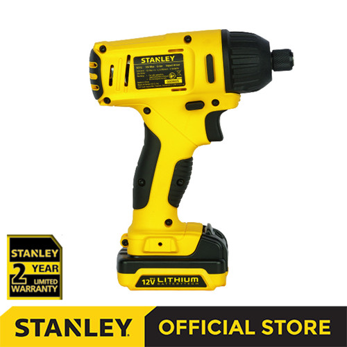 Stanley Cordless Impact Driver / Obeng Impact Baterai 10.8/12V 1.5 Ah SCI121S2