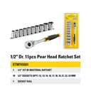Stanley Socket Metric Set SQ 1/2" 6pts 11pcs STMT45501