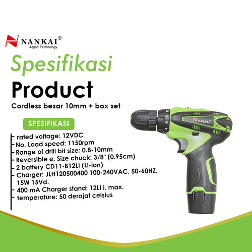 Bor Tangan + Charger Nankai