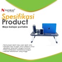 Meja Belajar Lipat Nankai - Hitam