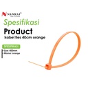 Kabel Ties Orange ukuran 40 cm - isi 100 pcs Nankai
