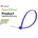Kabel Ties Biru ukuran 40 cm - isi 100 pcs Nankai