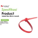 Kabel Ties Merah ukuran 40 cm - isi 100 pcs Nankai