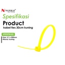 Kabel Ties Kuning ukuran 30 cm - isi 100 pcs Nankai