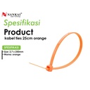 Kabel Ties Orange ukuran 25 cm - isi 100 pcs Nankai