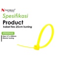 Kabel Ties Kuning ukuran 25 cm - isi 100 pcs Nankai