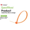 Kabel Ties Orange ukuran 20 cm - isi 100 pcs Nankai