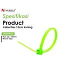 Kabel Ties Hijau ukuran 15 cm - isi 100 pcs Nankai