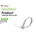 Kabel Ties Putih ukuran 40 cm - isi 100 pcs Nankai