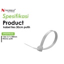Kabel Ties Putih ukuran 30 cm - isi 100 pcs Nankai
