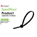 Kabel Ties Hitam ukuran 15 cm - isi 100 pcs Nankai