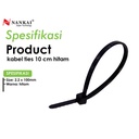 Kabel Ties Hitam ukuran 10 cm - isi 100 pcs Nankai