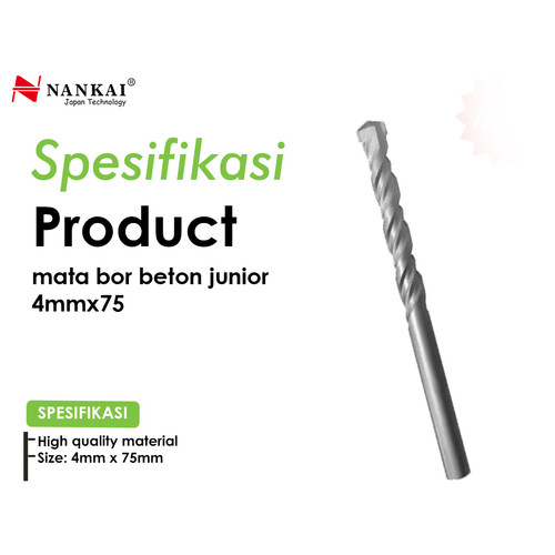 Mata Bor Beton Junior 4 mm X 75