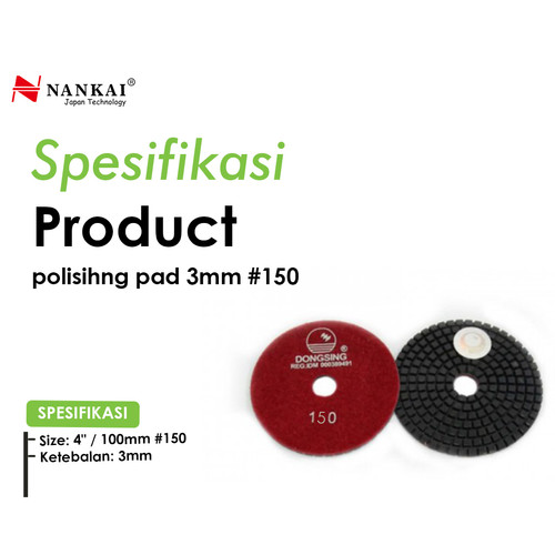 Polishing Pad 3 mm Grit 150 Dongsing