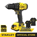 Stanley Cordless Drill Driver / Bor Obeng Baterai 20V 2.0Ah SCD700D2K