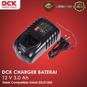 DCK Charger Battery / Baterai 12V 3.0 Ampere