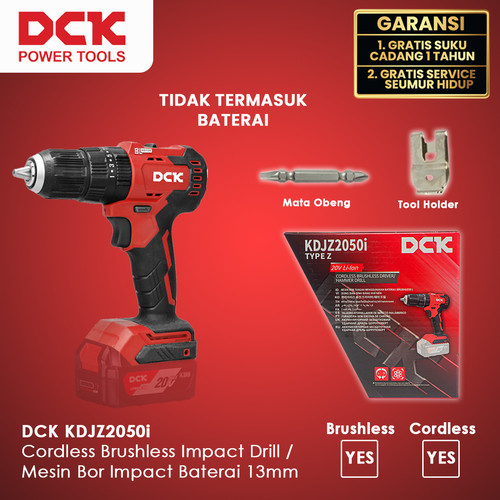 DCK KDJZ2050iEM Cordless Brushless Impact Drill / Mesin Bor Impact