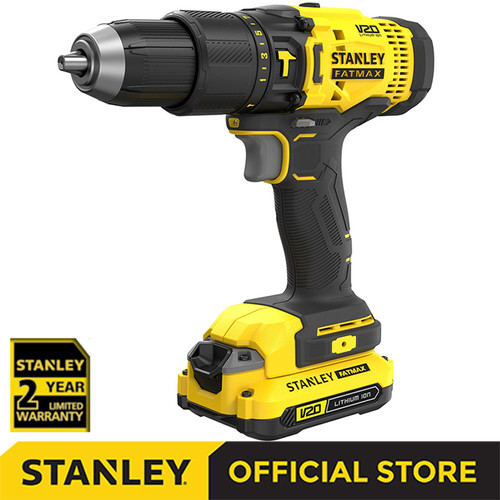 Stanley Cordless Impact Drill /Bor Impact Baterai 20V 1.5Ah SCD711C2K